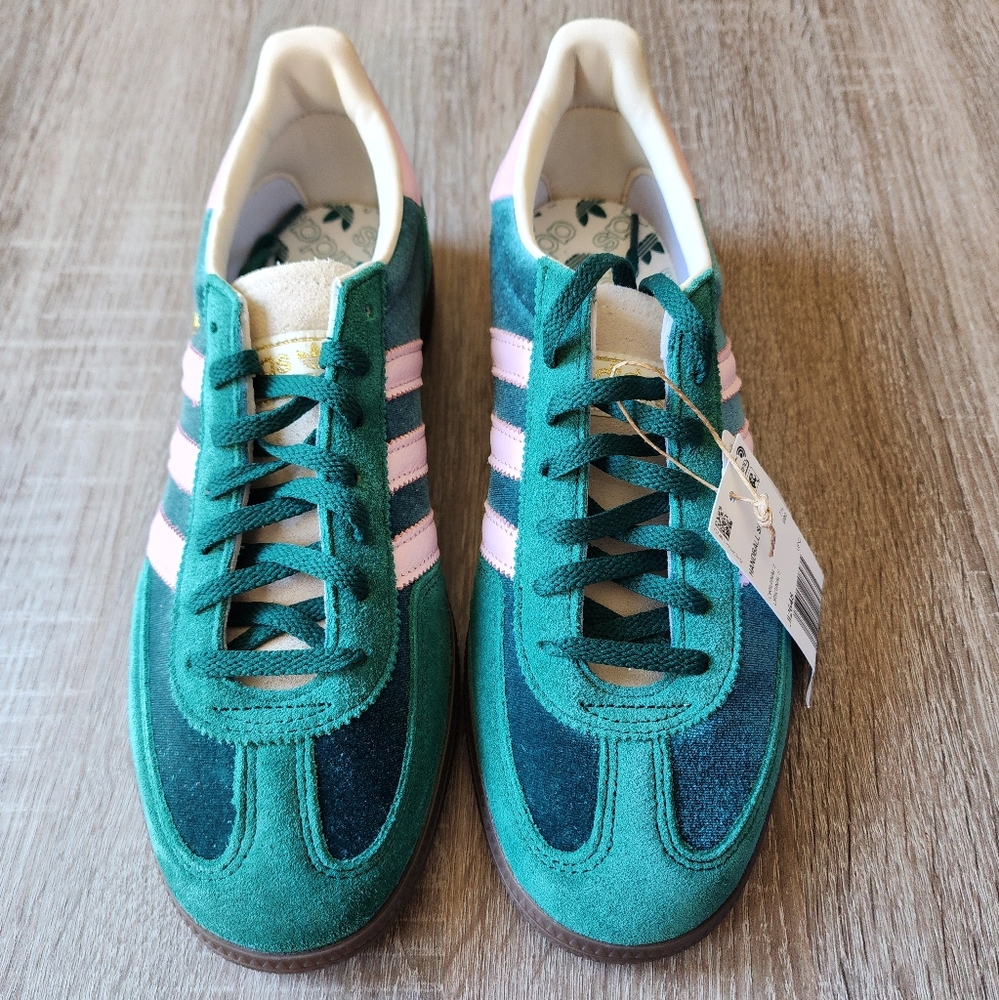 Adidas Handball Spezial Shoes Green/Pink Size 9 - Picture 3 of 9